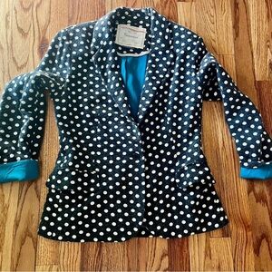 Anthropologie Cartonnier Polka Dot Blazer - Medium